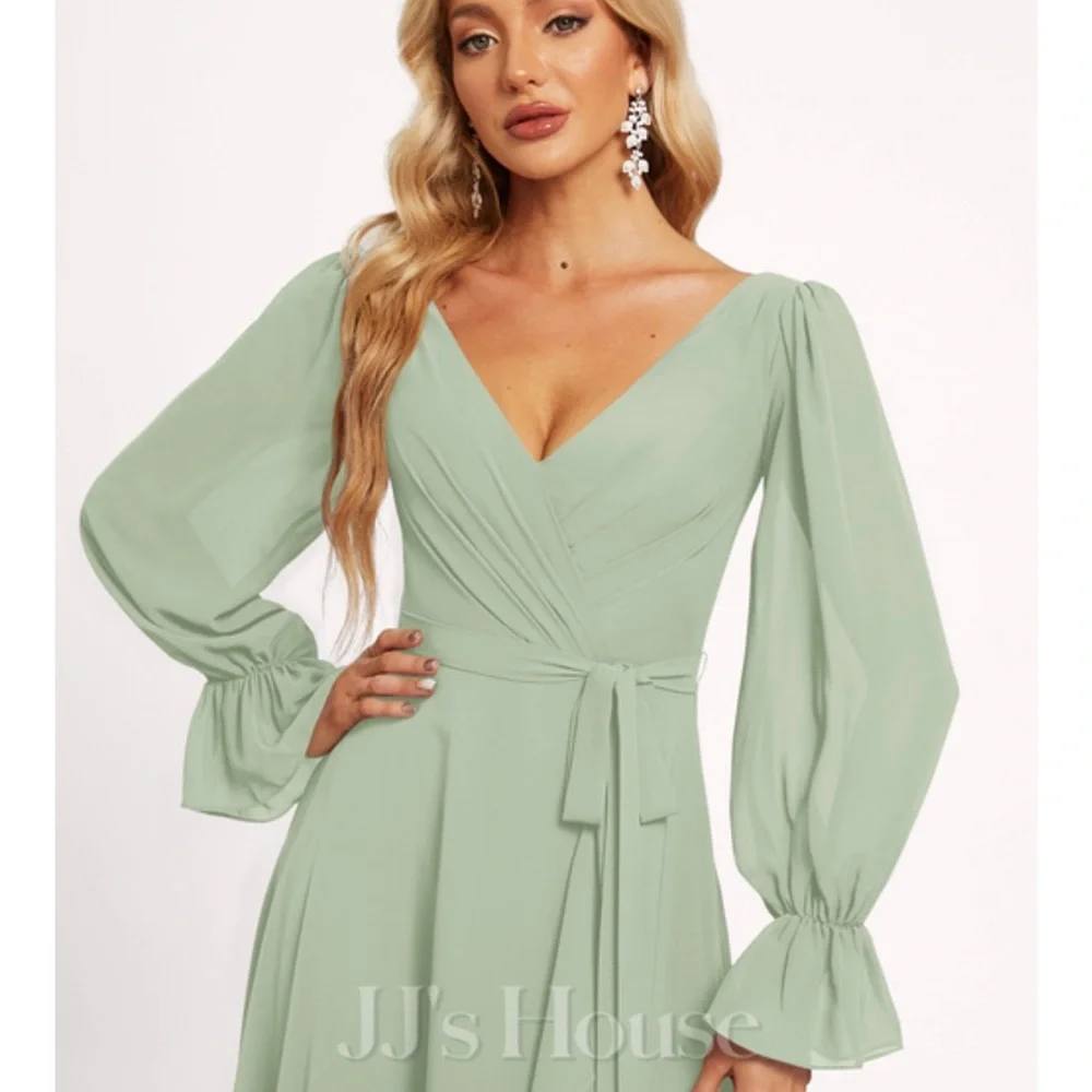 Bridesmaid Green Maxi Dress - Picture 3 of 6